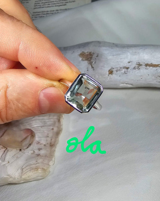 Prasiolith Ring aus 925 Silber