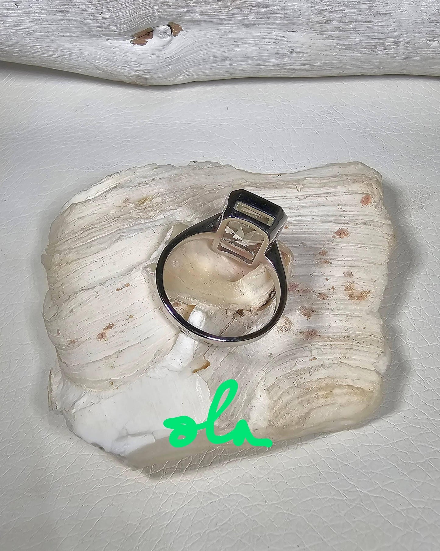 Prasiolith Ring aus 925 Silber