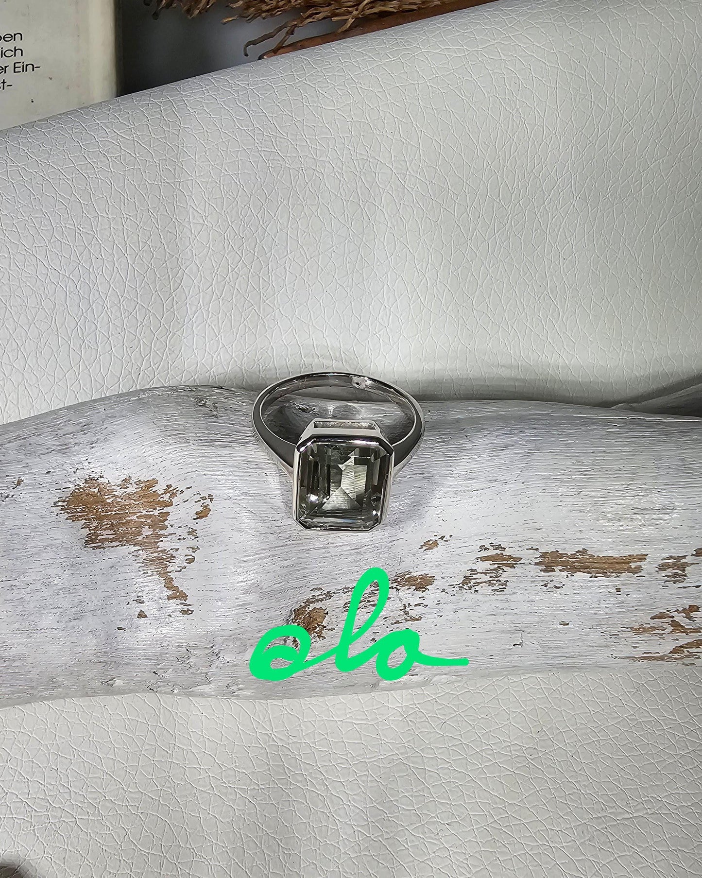Prasiolith Ring aus 925 Silber