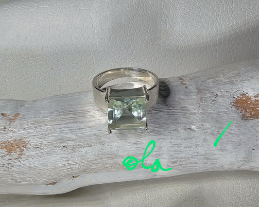 Prasiolith Ring Silber 925