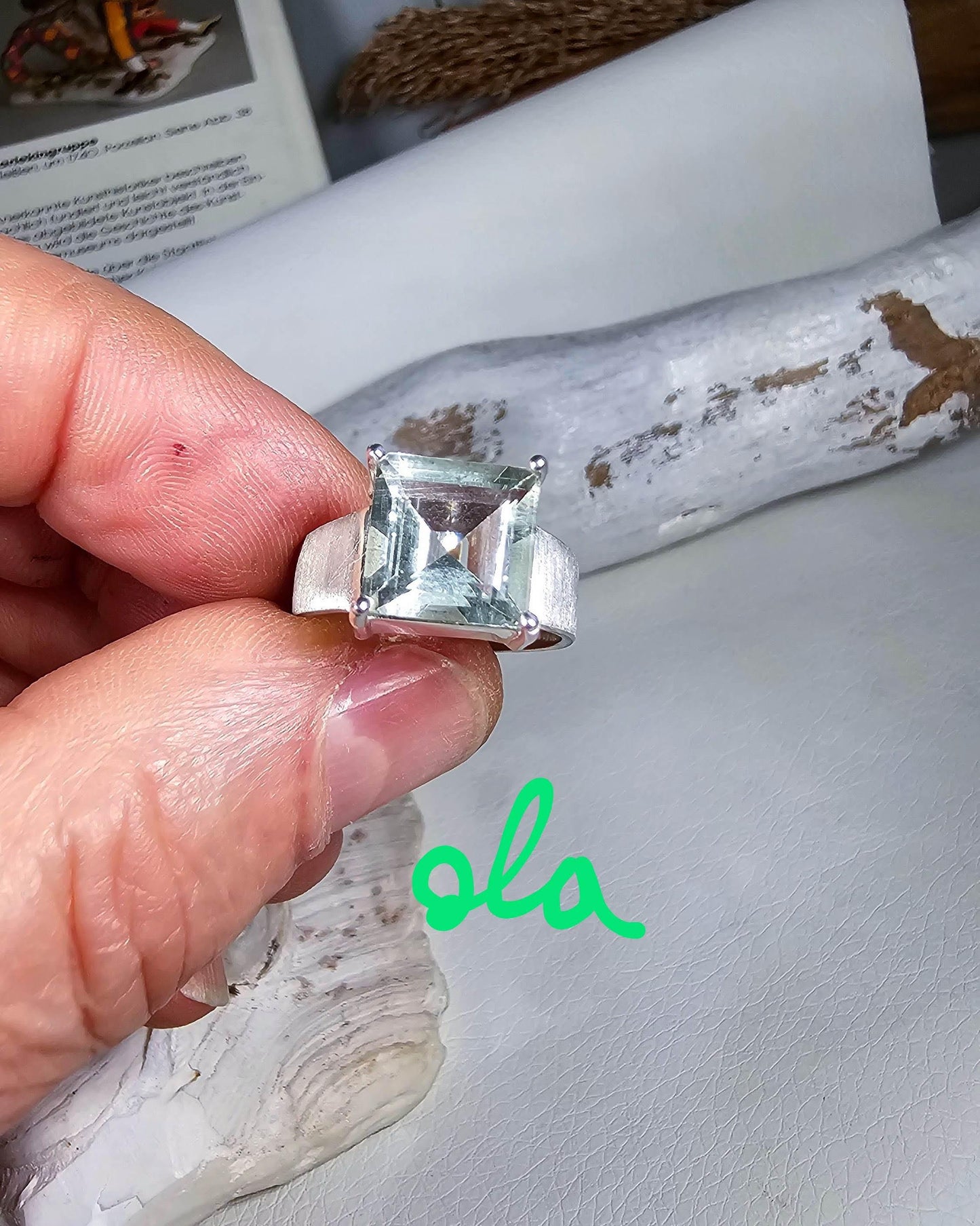 Prasiolith Ring Silber 925