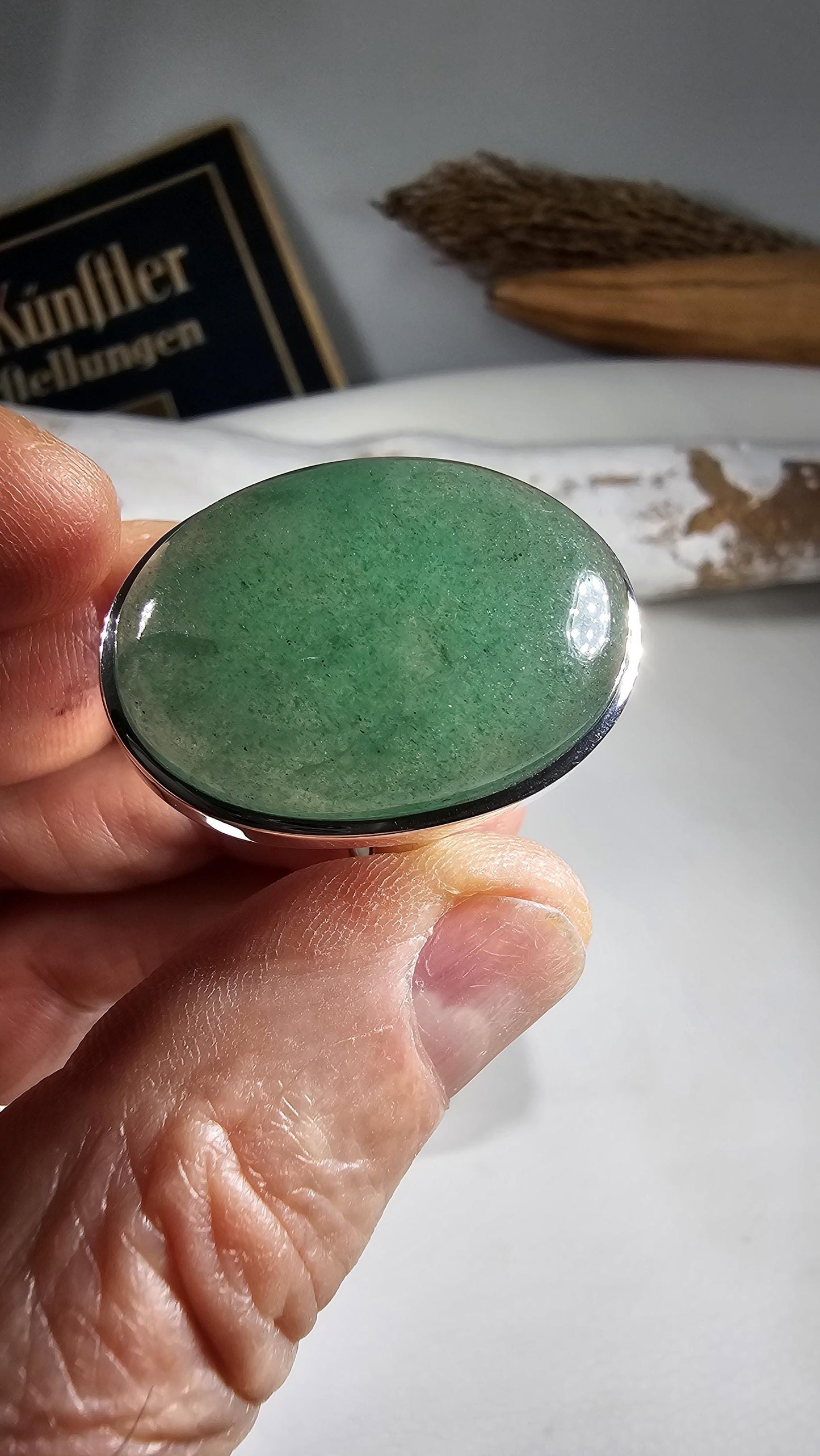 Ring grüner Aventurin aus Silber 925