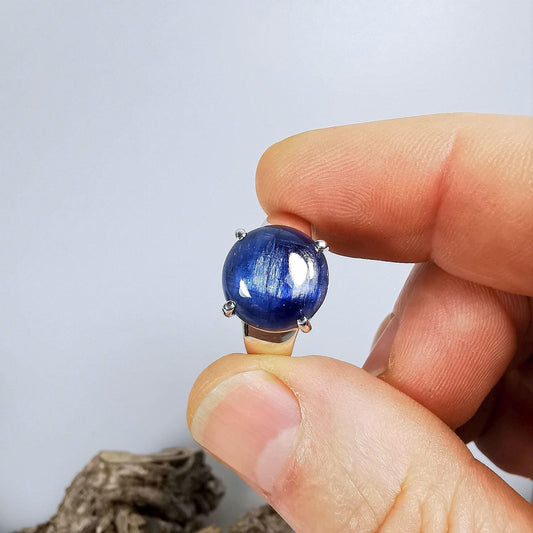 Kyanit Ring in 925 Silber gefasst