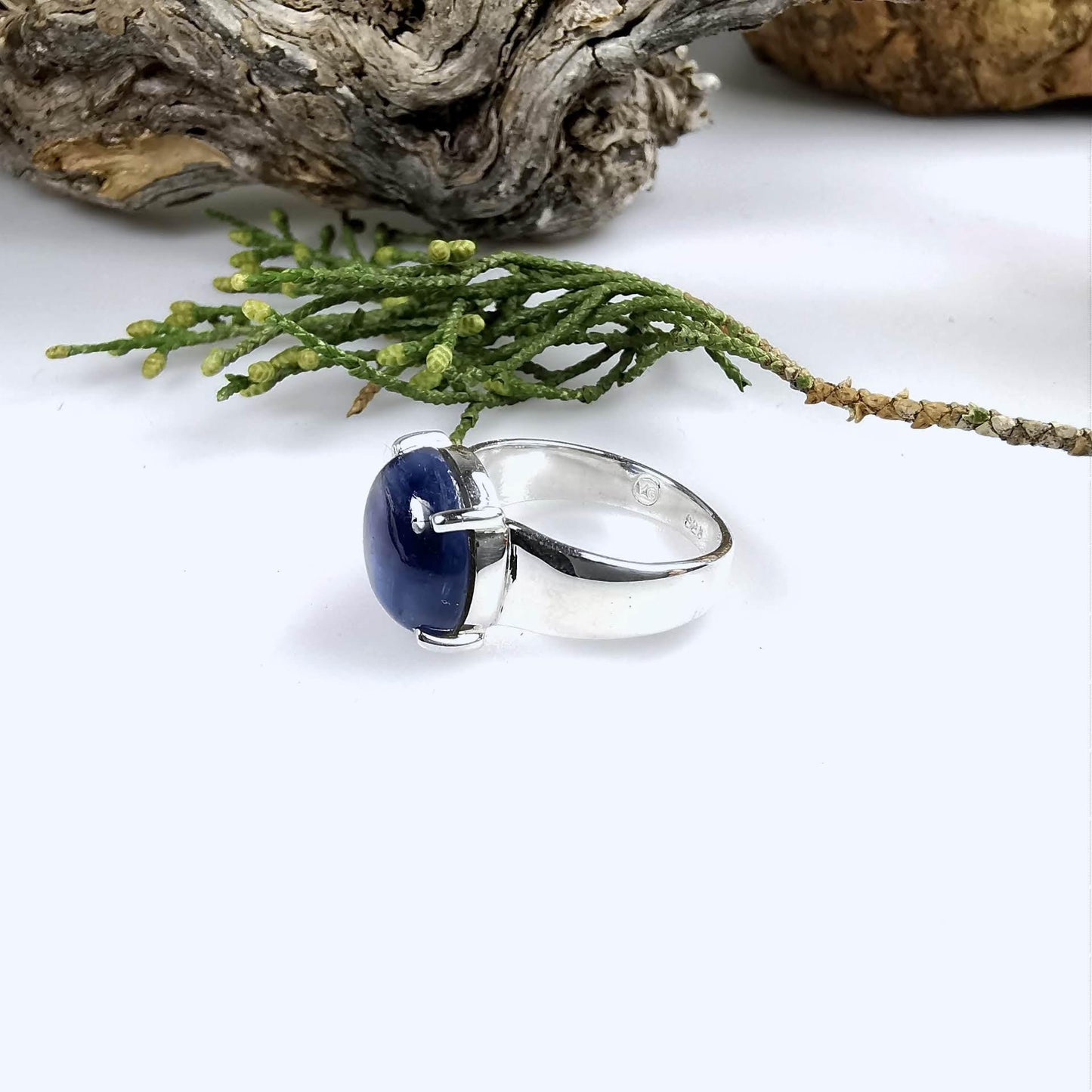Kyanit Ring in 925 Silber gefasst