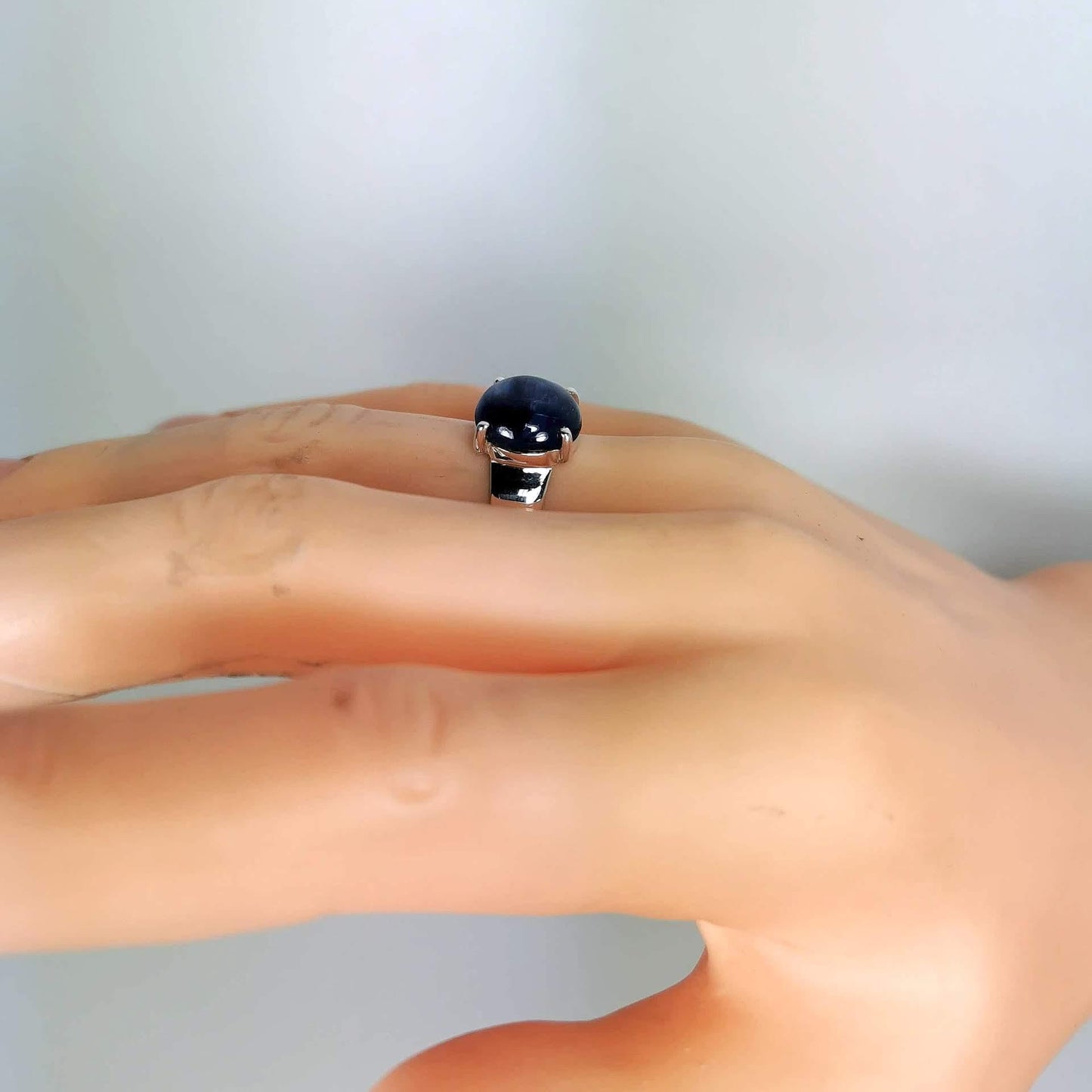 Kyanit Ring in 925 Silber gefasst