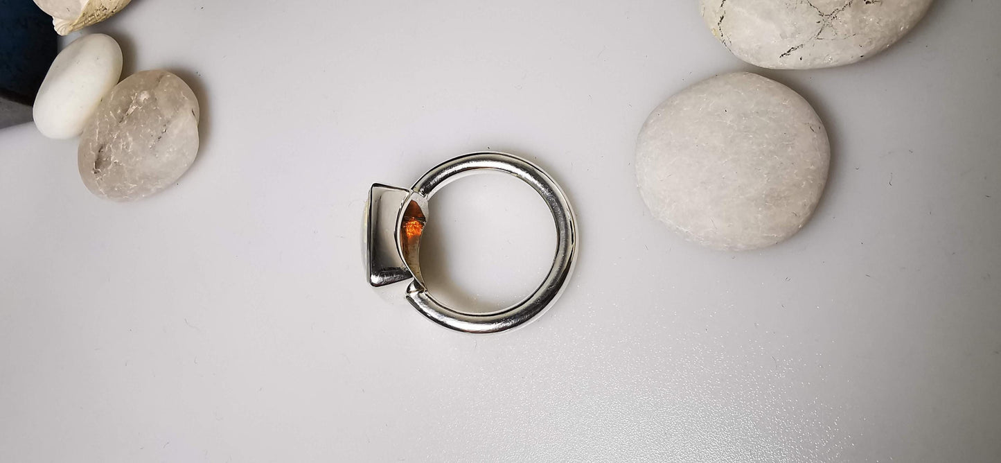 Opal Ring in 925 Silber gefasst