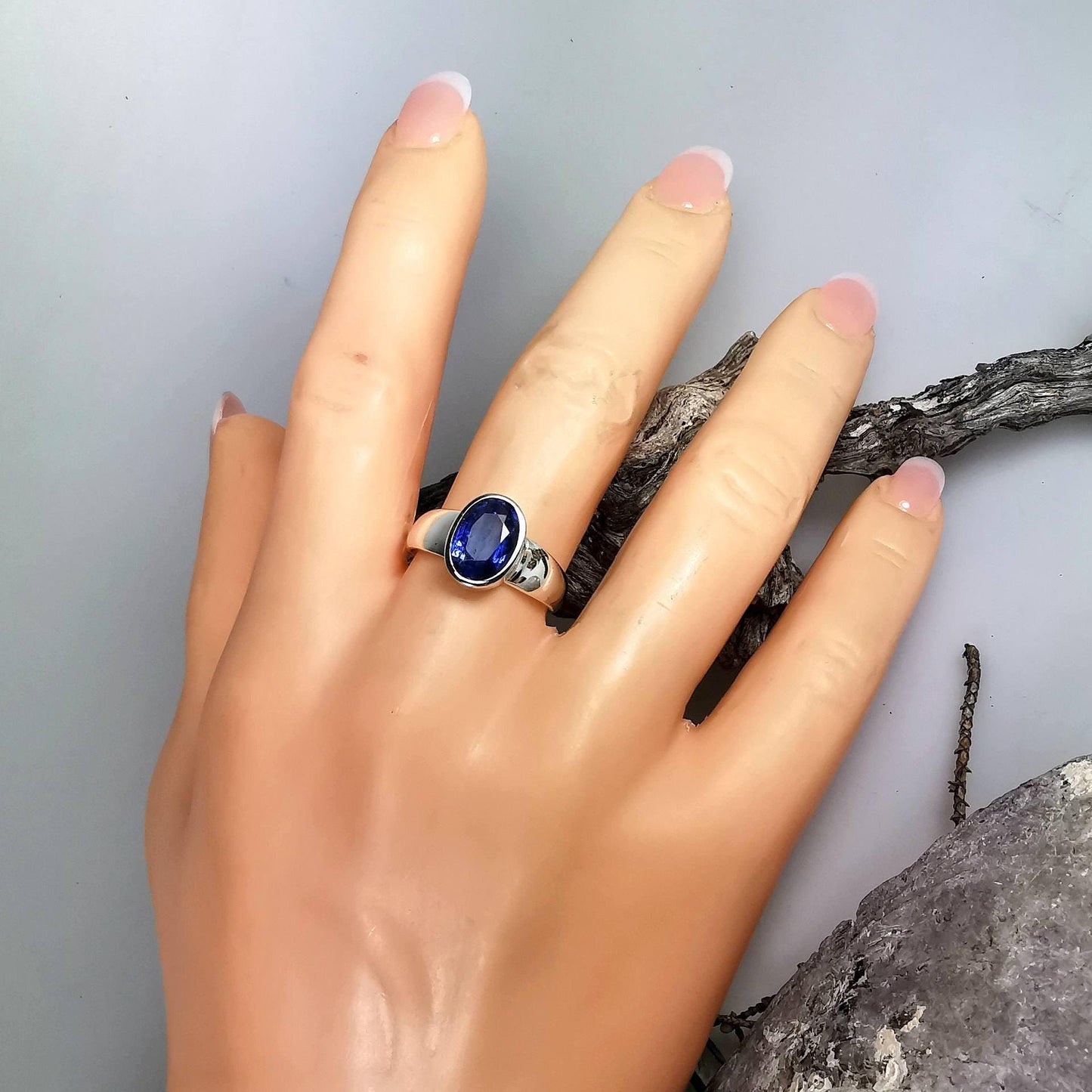 Kyanit Ring in 925 Silber gefasst