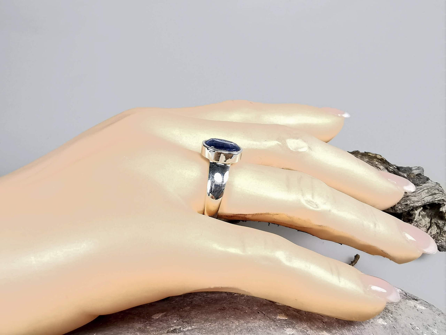 Kyanit Ring in 925 Silber gefasst