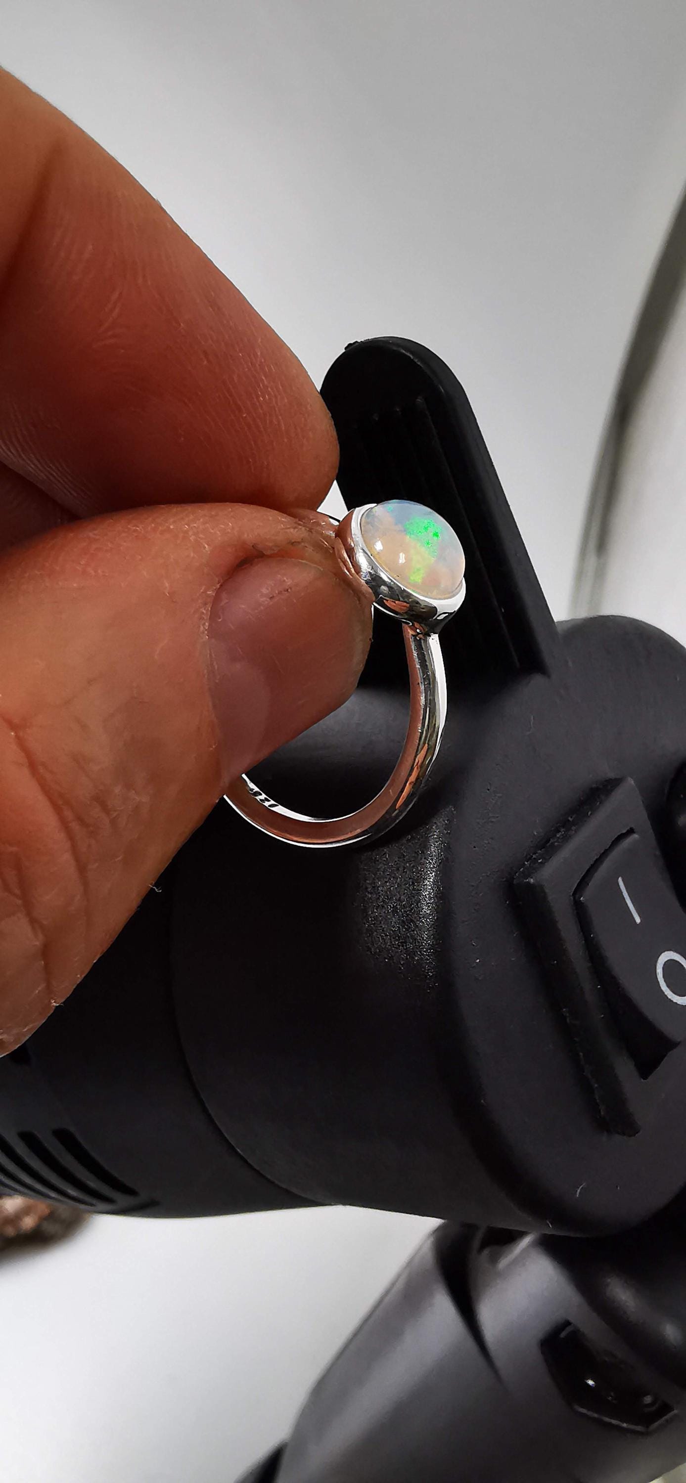 Opal Ring in 925 Silber gefasst